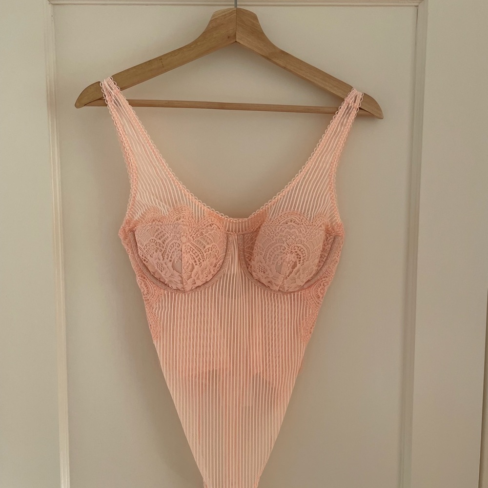 Lace Coral/Pink Body Suit